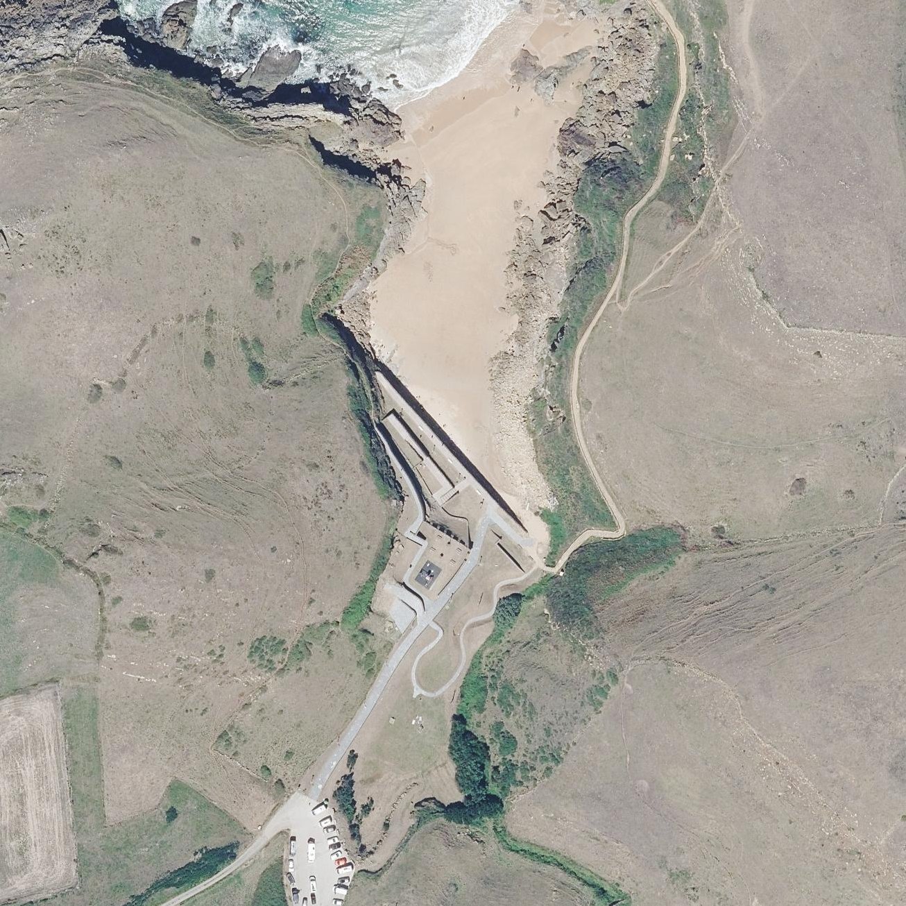 Aerial map of Playa de Santa Justa