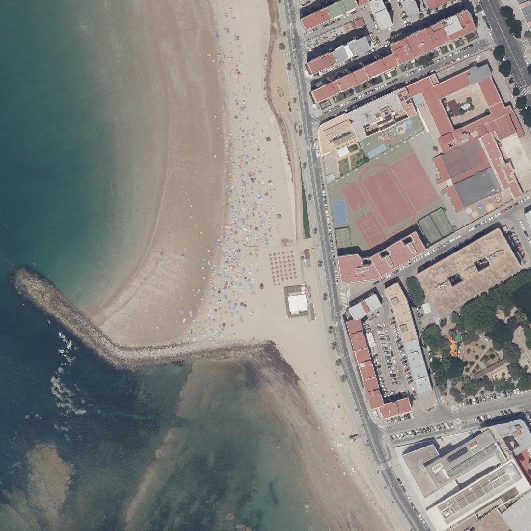Aerial map of Playa de Santa María del Mar (Cádiz)
