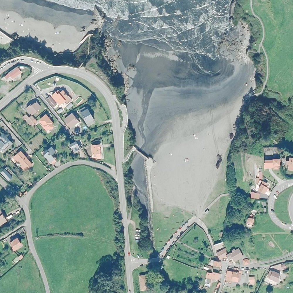 Aerial map of Playa de Santa María del Mar