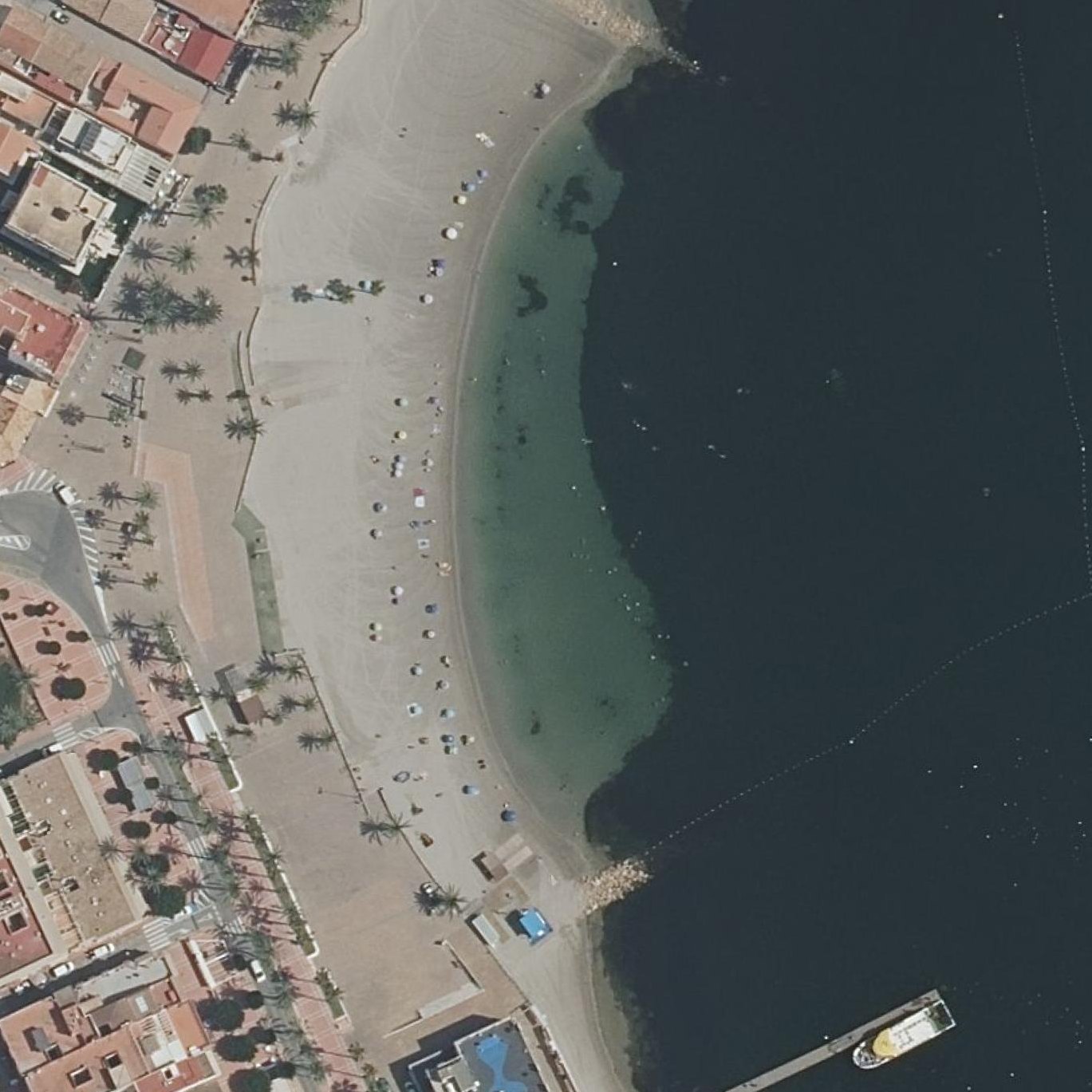 Aerial map of Playa de Santiago de La Ribera