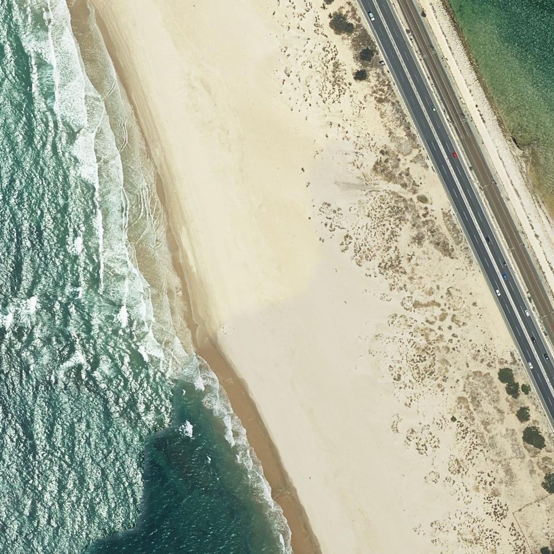 Aerial map of Playa de Santibáñez