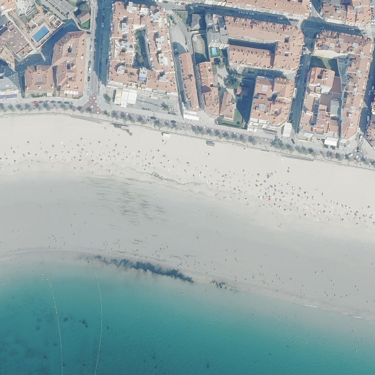 Aerial map of Playa de Silgar / Silgar Beach/ Praia de Silgar