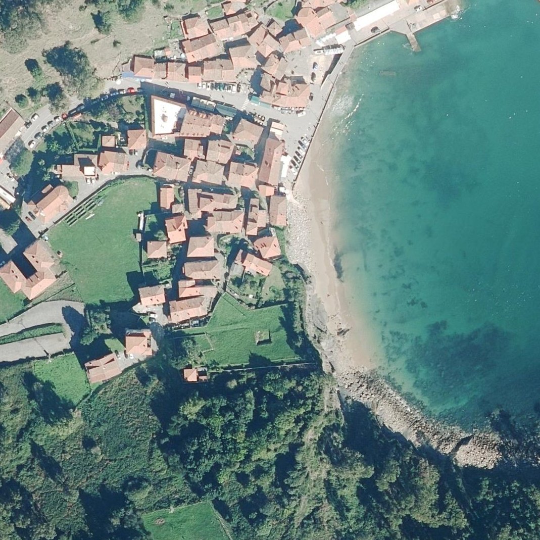 Aerial map of Playa de Tazones