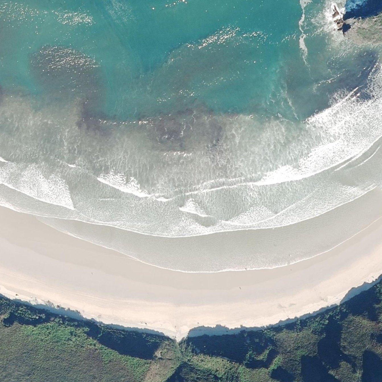 Aerial map of Playa de Torimbia