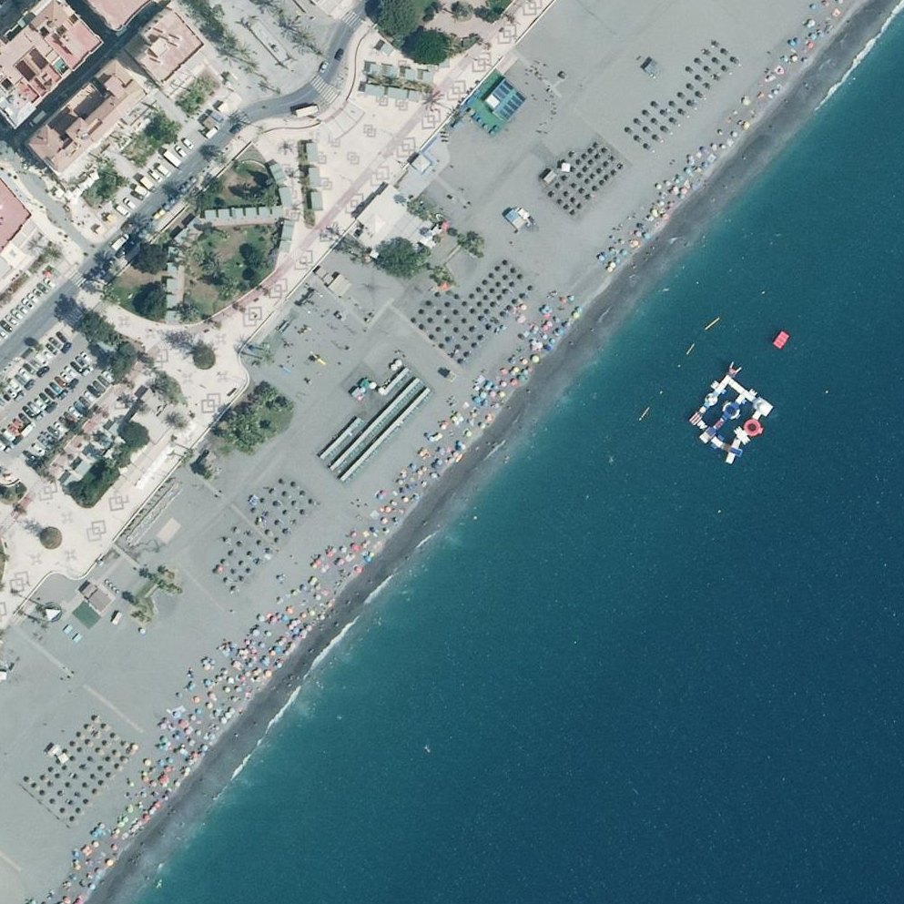 Aerial map of Playa de Torre del Mar