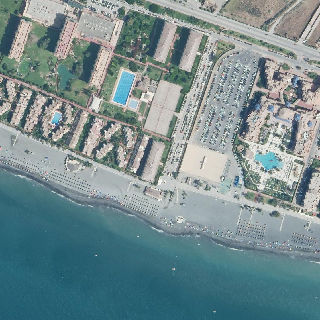 Aerial map of Playa De Torrox Costa