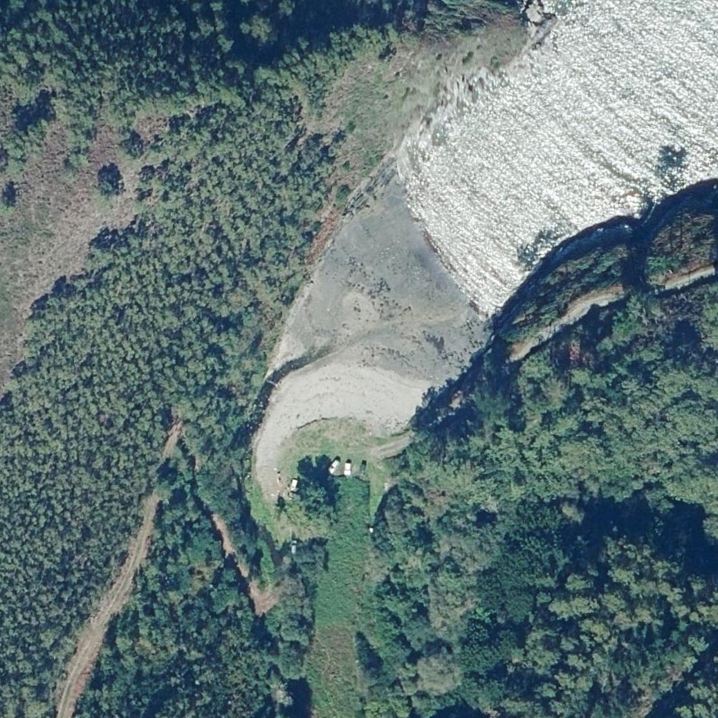 Aerial map of Playa de Tourán