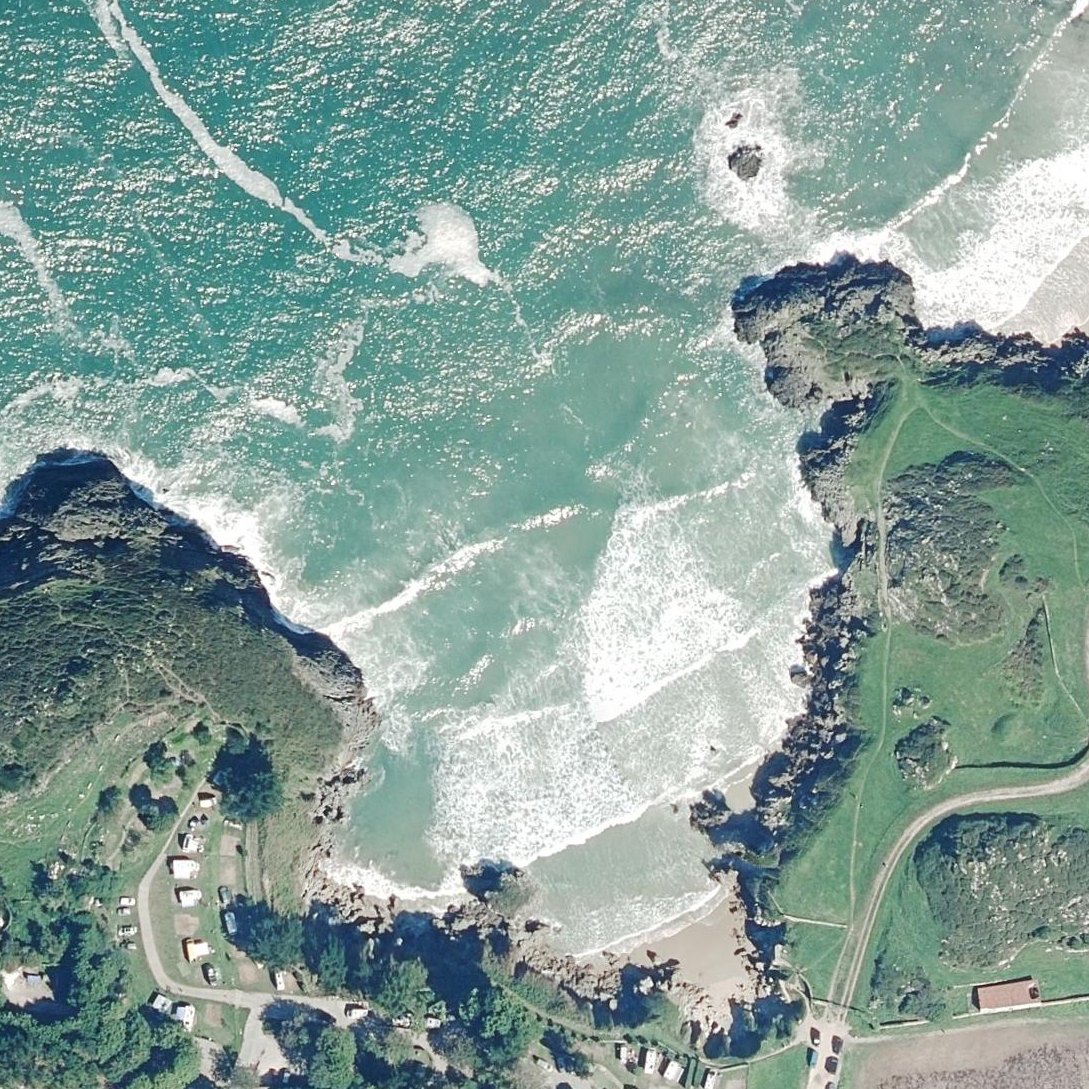 Aerial map of Playa de Troenzo