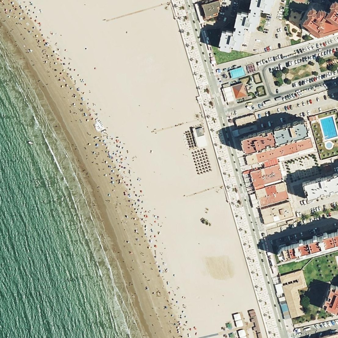 Aerial map of Playa de Valdegrana