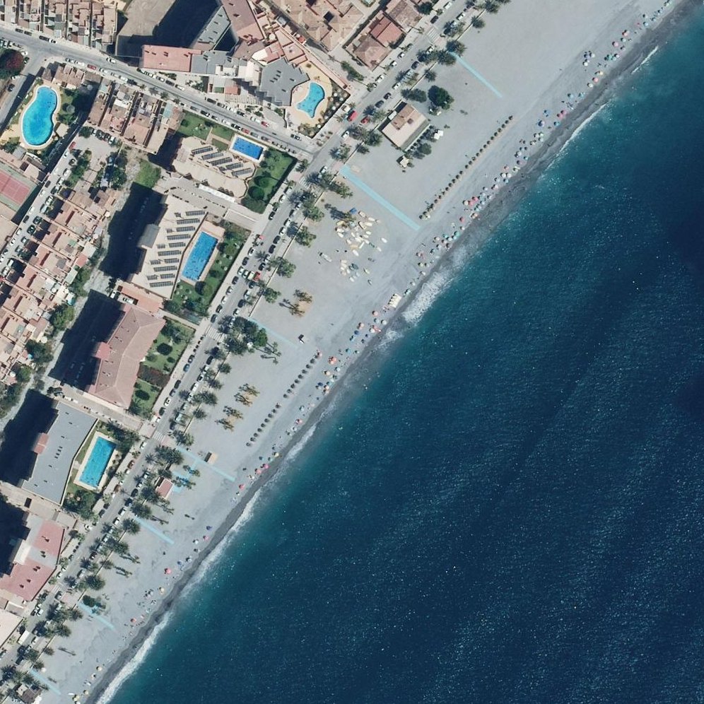 Aerial map of Playa de Velilla