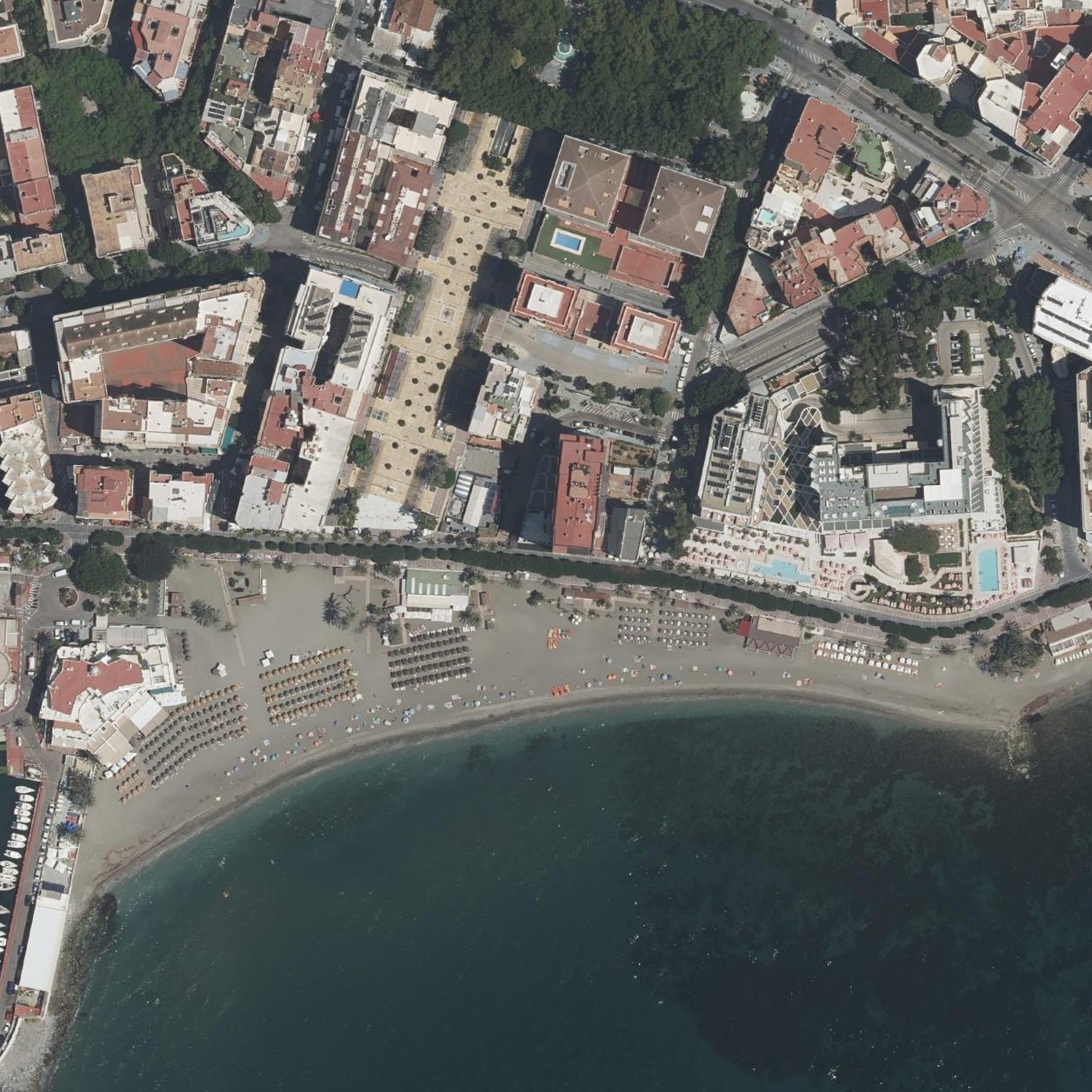Aerial map of Playa de Venus