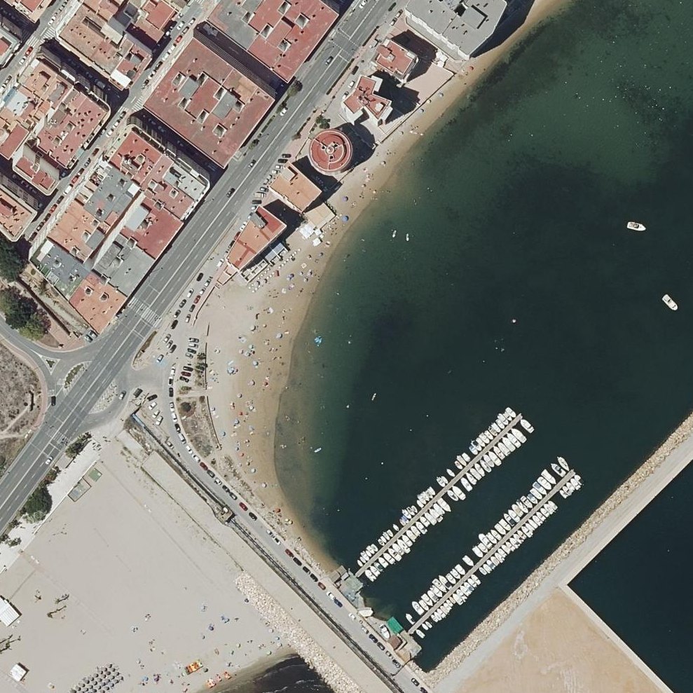 Aerial map of Playa del Acequion