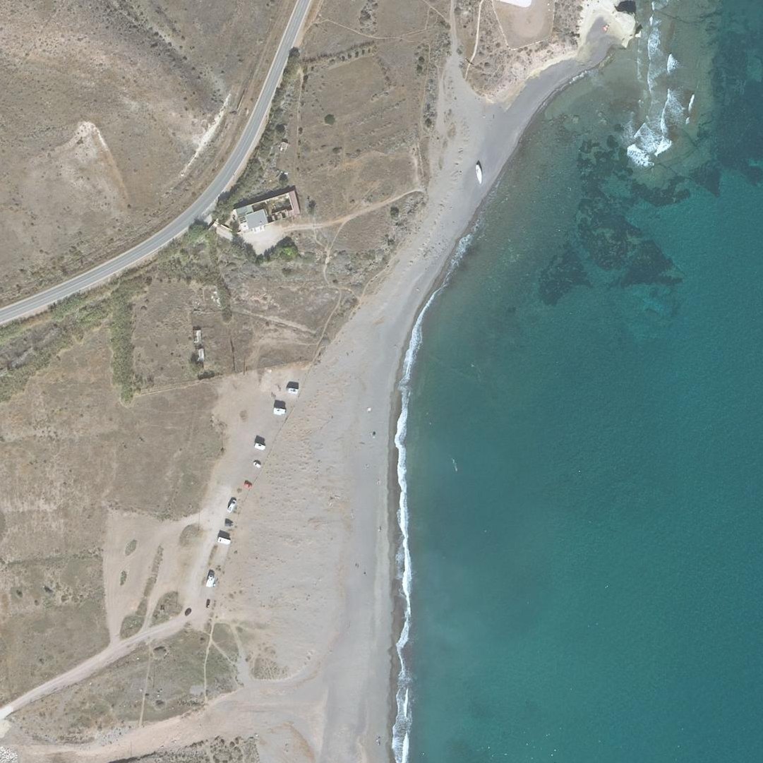 Aerial map of Playa del Arco