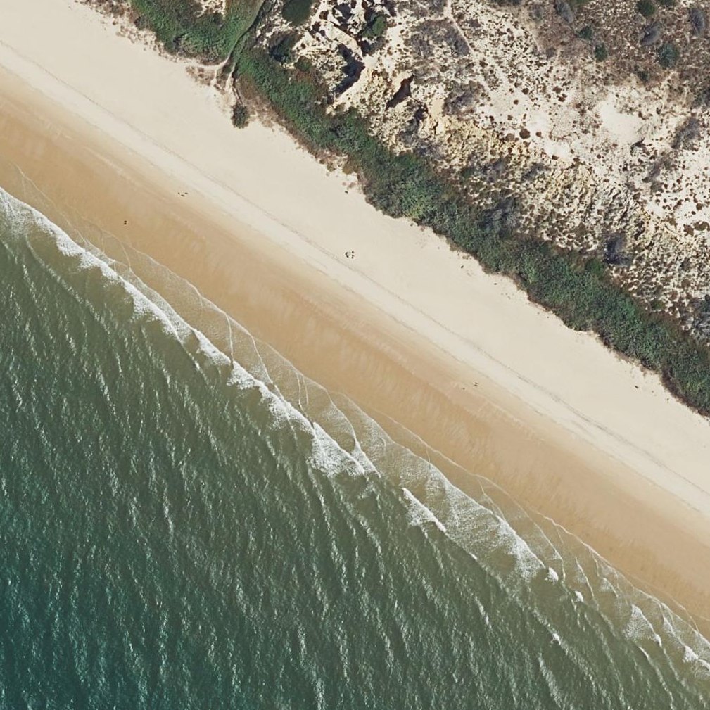 Aerial map of Playa del Arenosillo