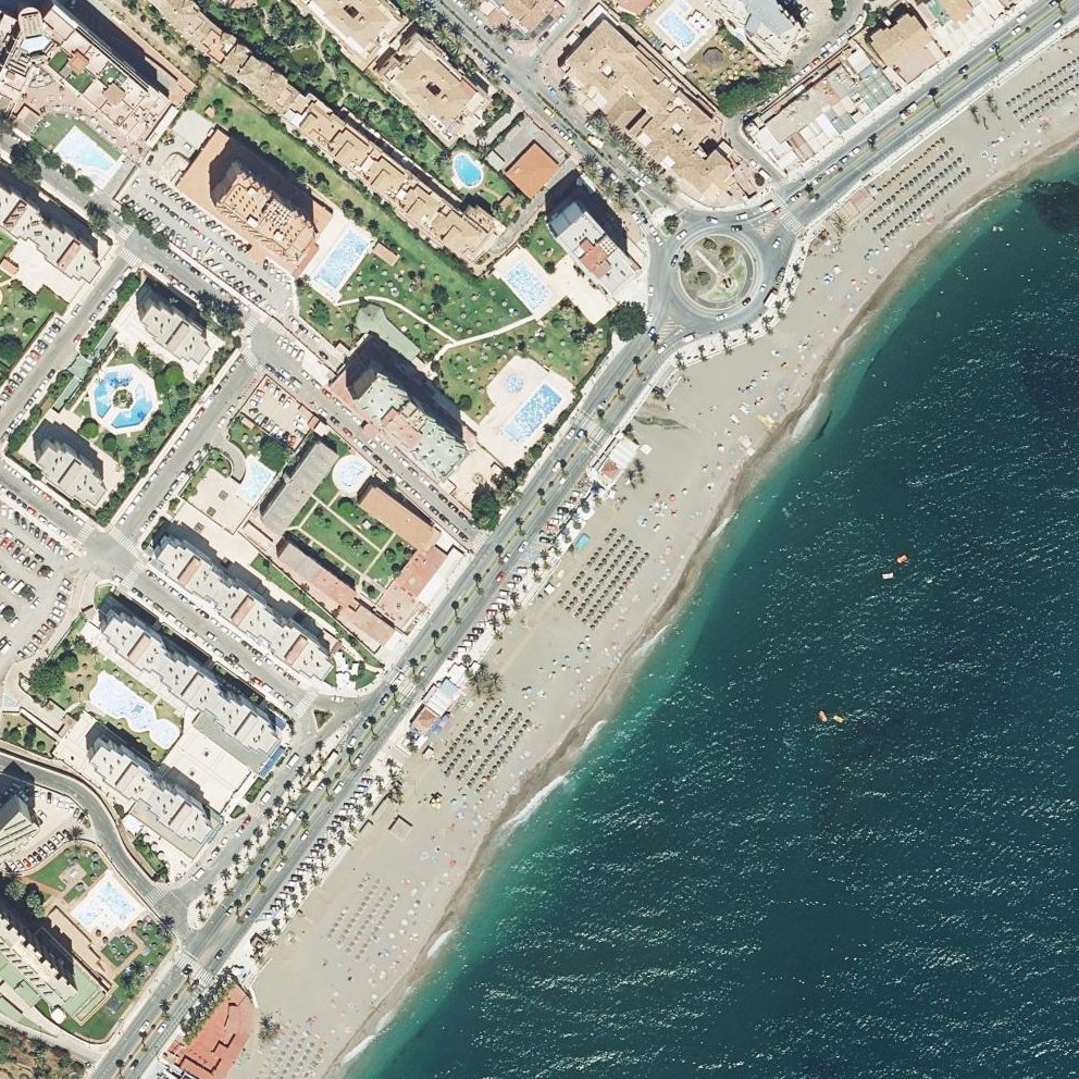Aerial map of Playa del Arroyo de la Miel y los Melilleros