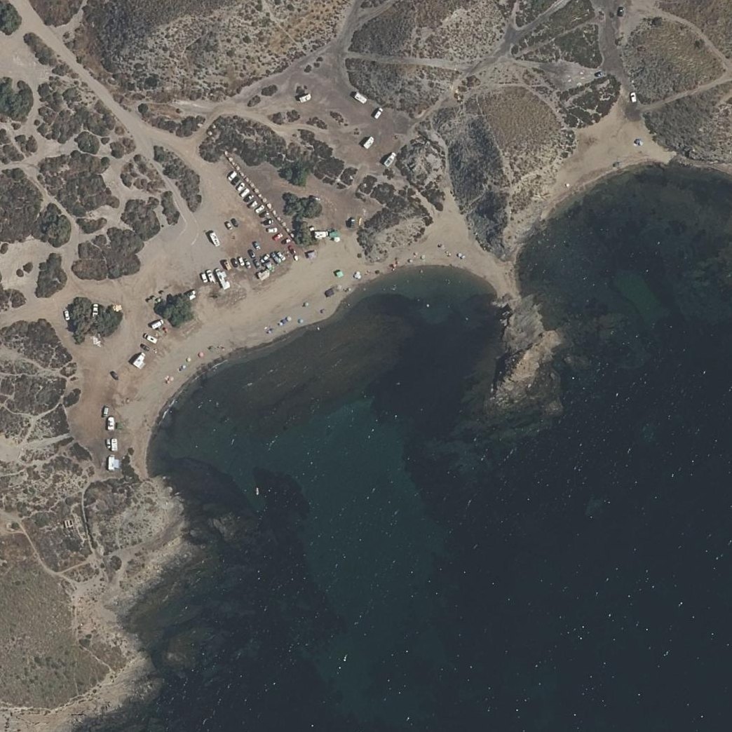 Aerial map of Playa del Arroz