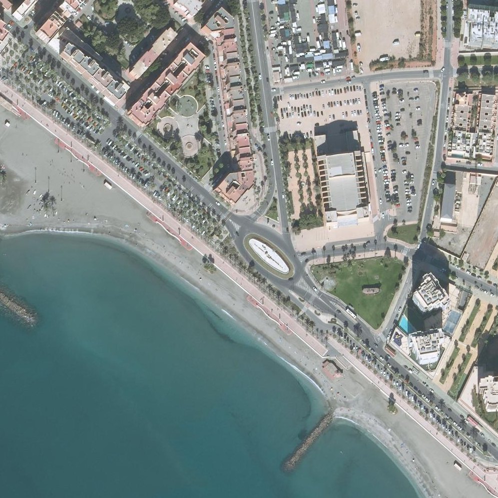 Aerial map of Playa del Auditorio - PLAYA DE ALMERÍA