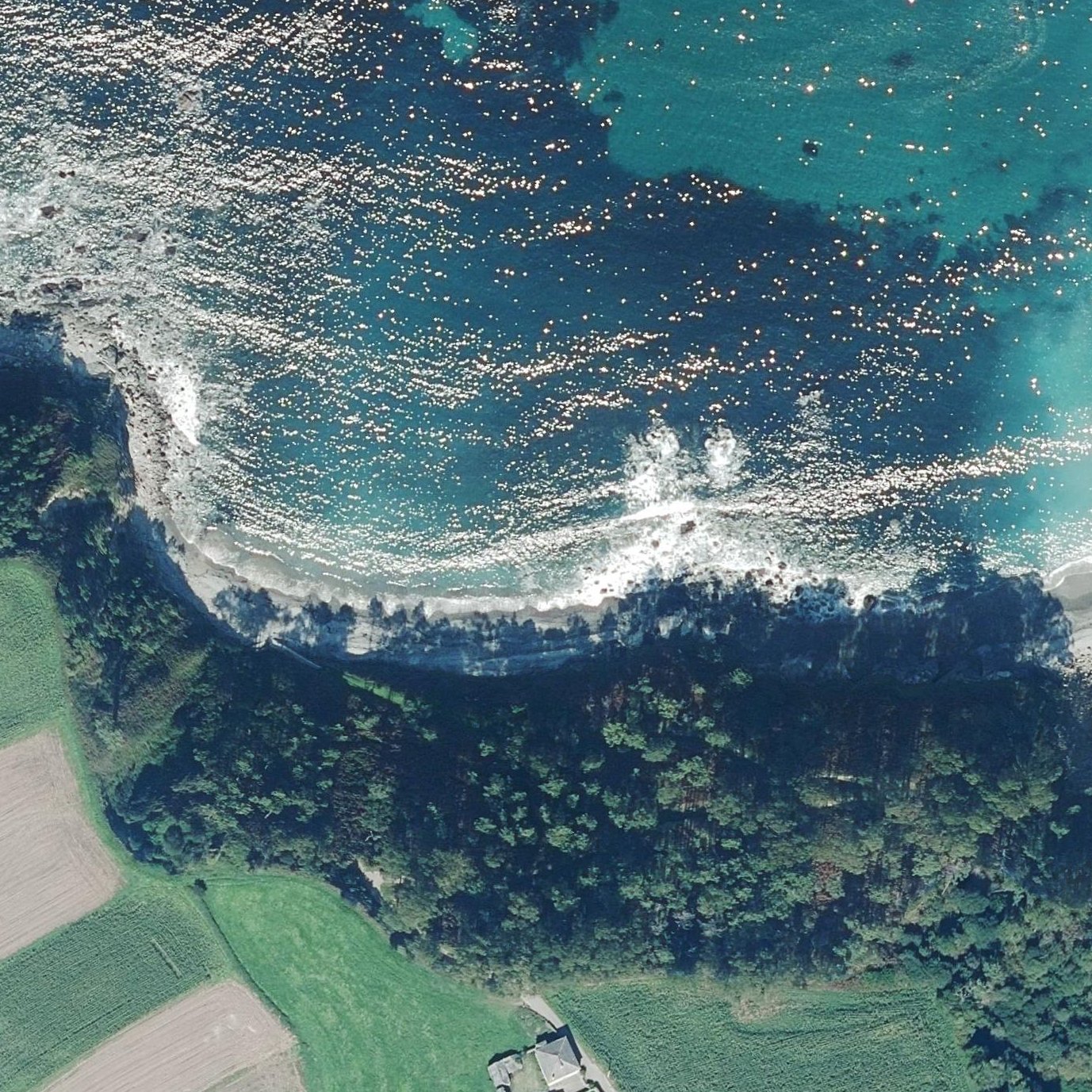 Aerial map of Playa del Barco