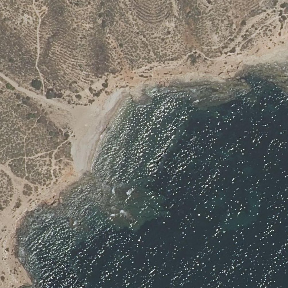Aerial map of Playa del Barranco Ancho
