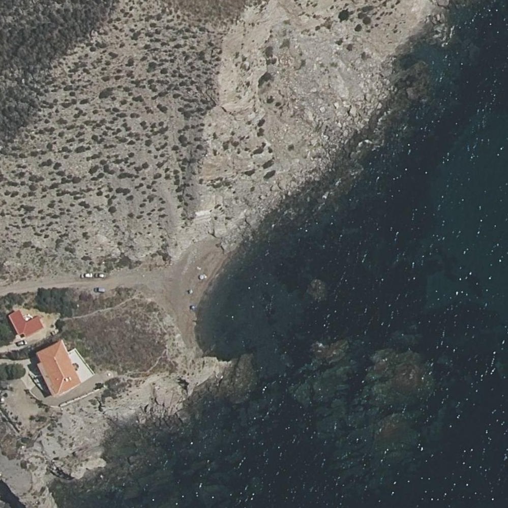Aerial map of Playa del Barranco de la Mar