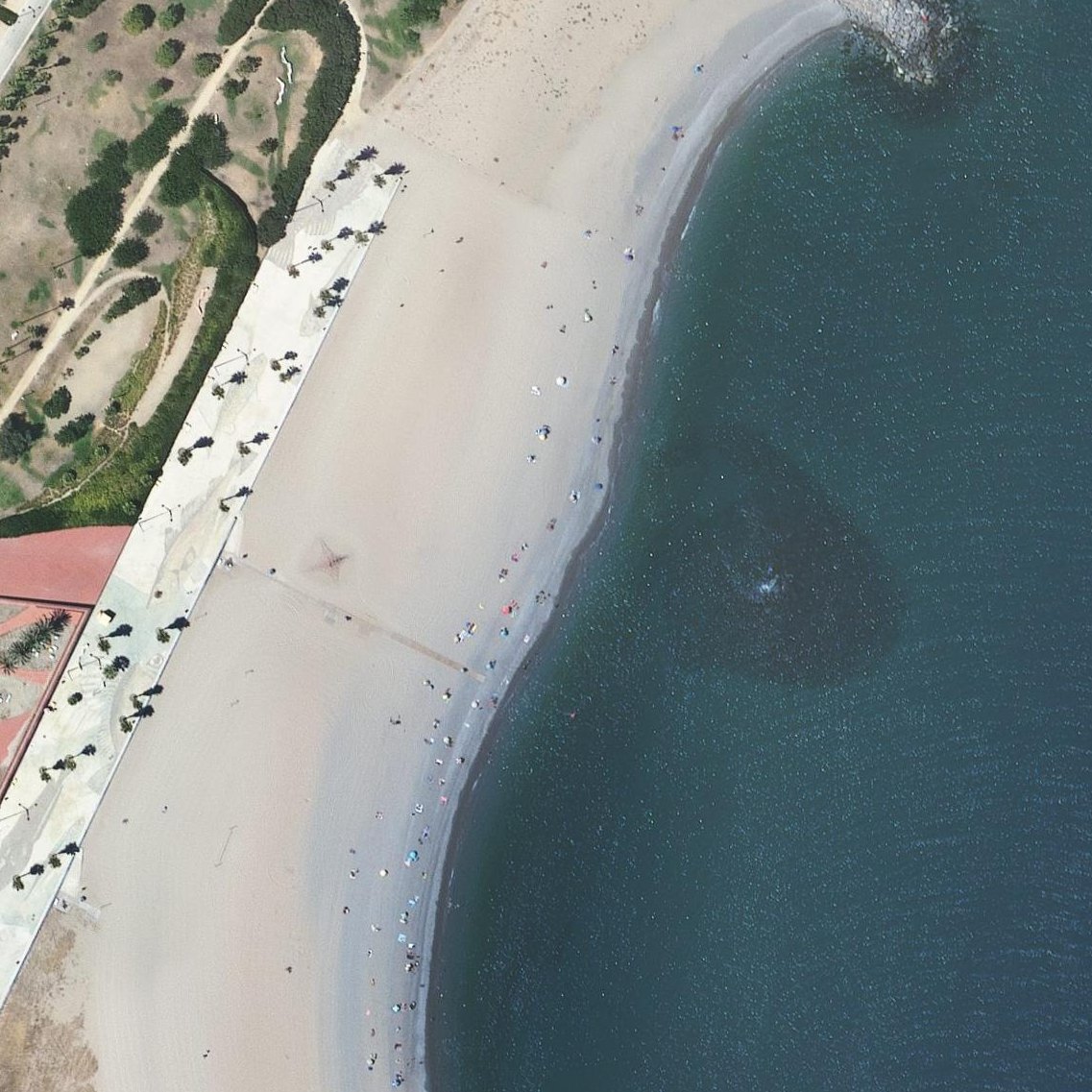 Aerial map of Playa del Besos