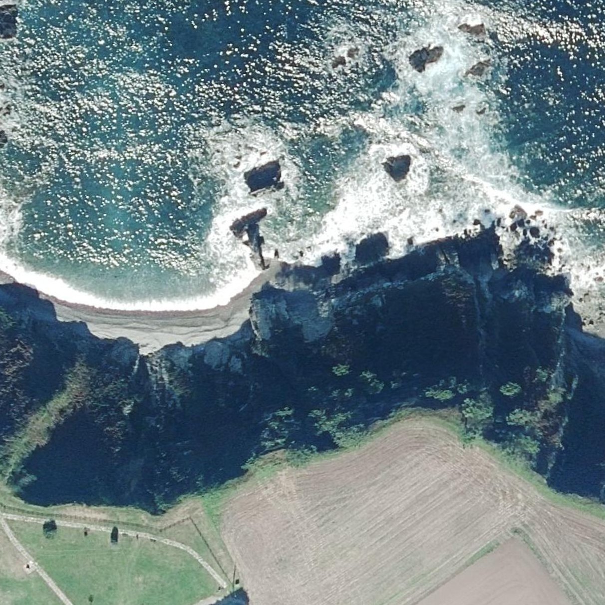 Aerial map of Playa del Burro