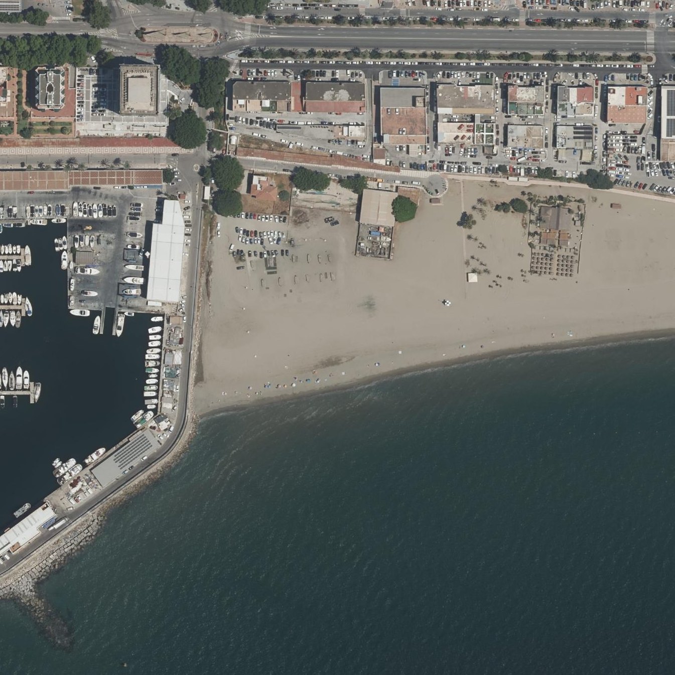 Aerial map of Playa del Cable
