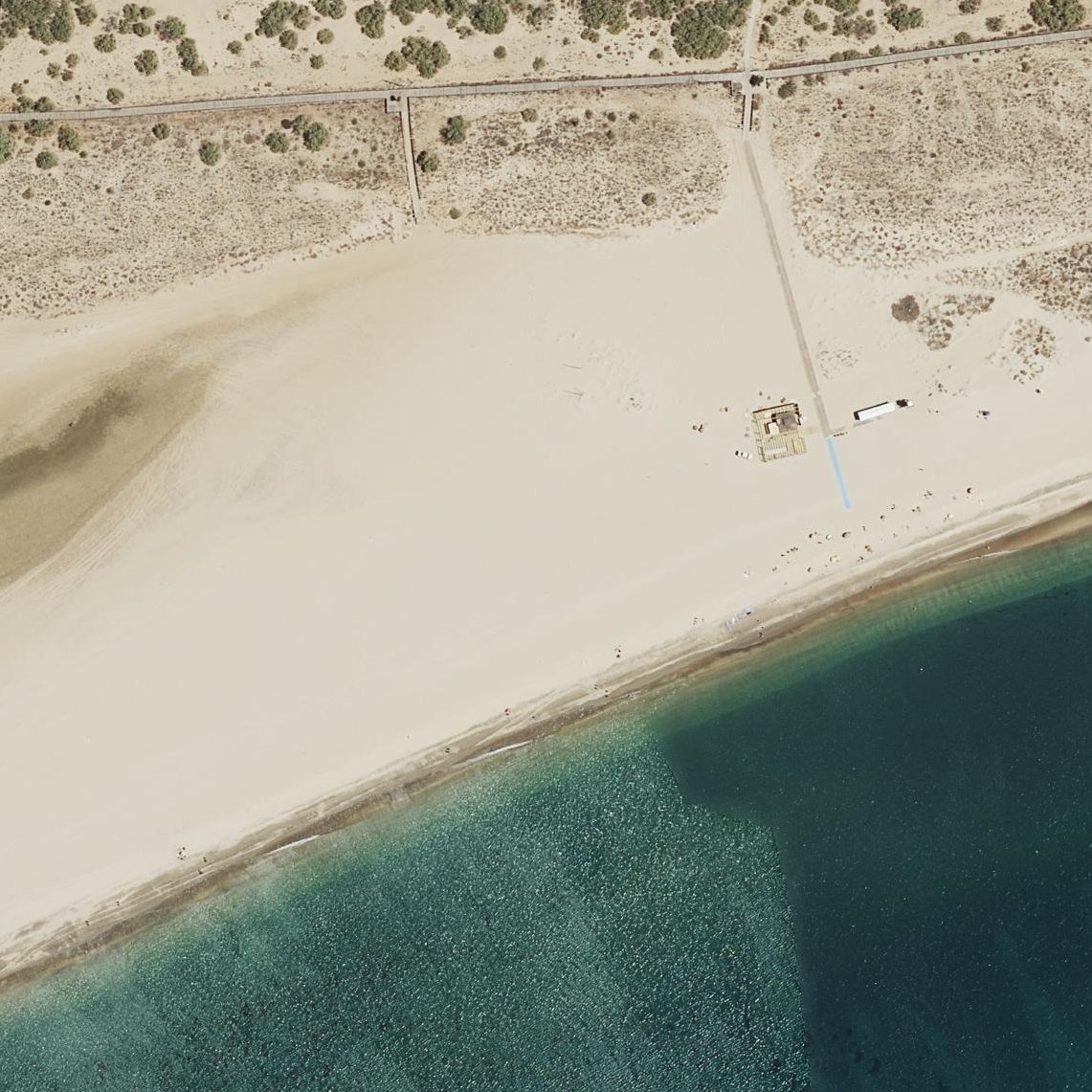 Aerial map of Playa del Camino Santana