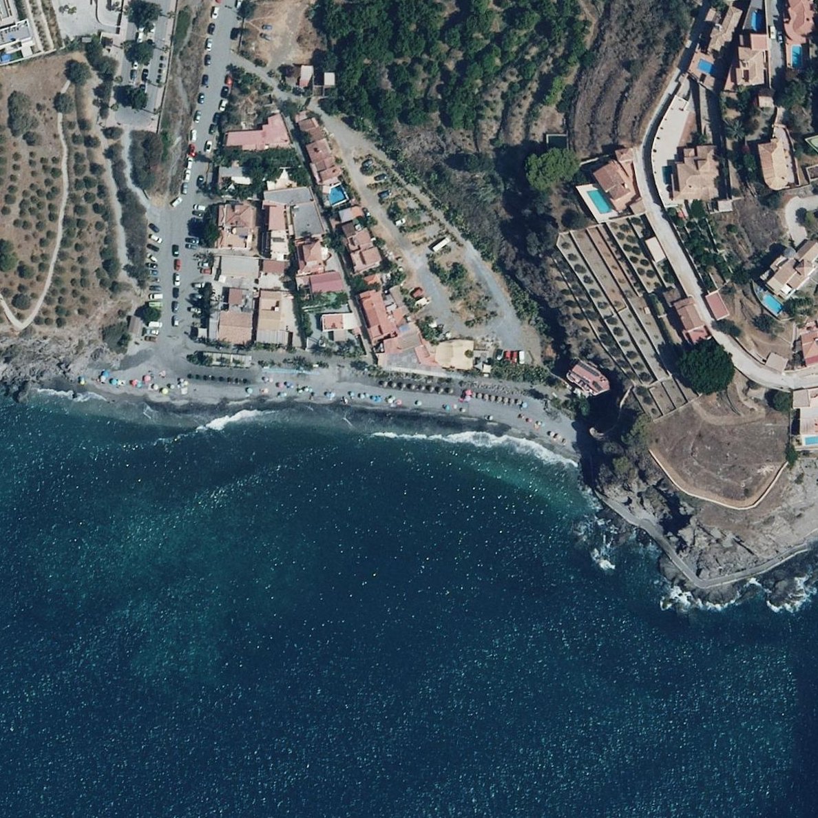 Aerial map of Playa del Capitán