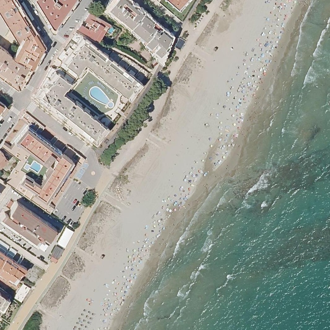 Aerial map of Playa del Cargador