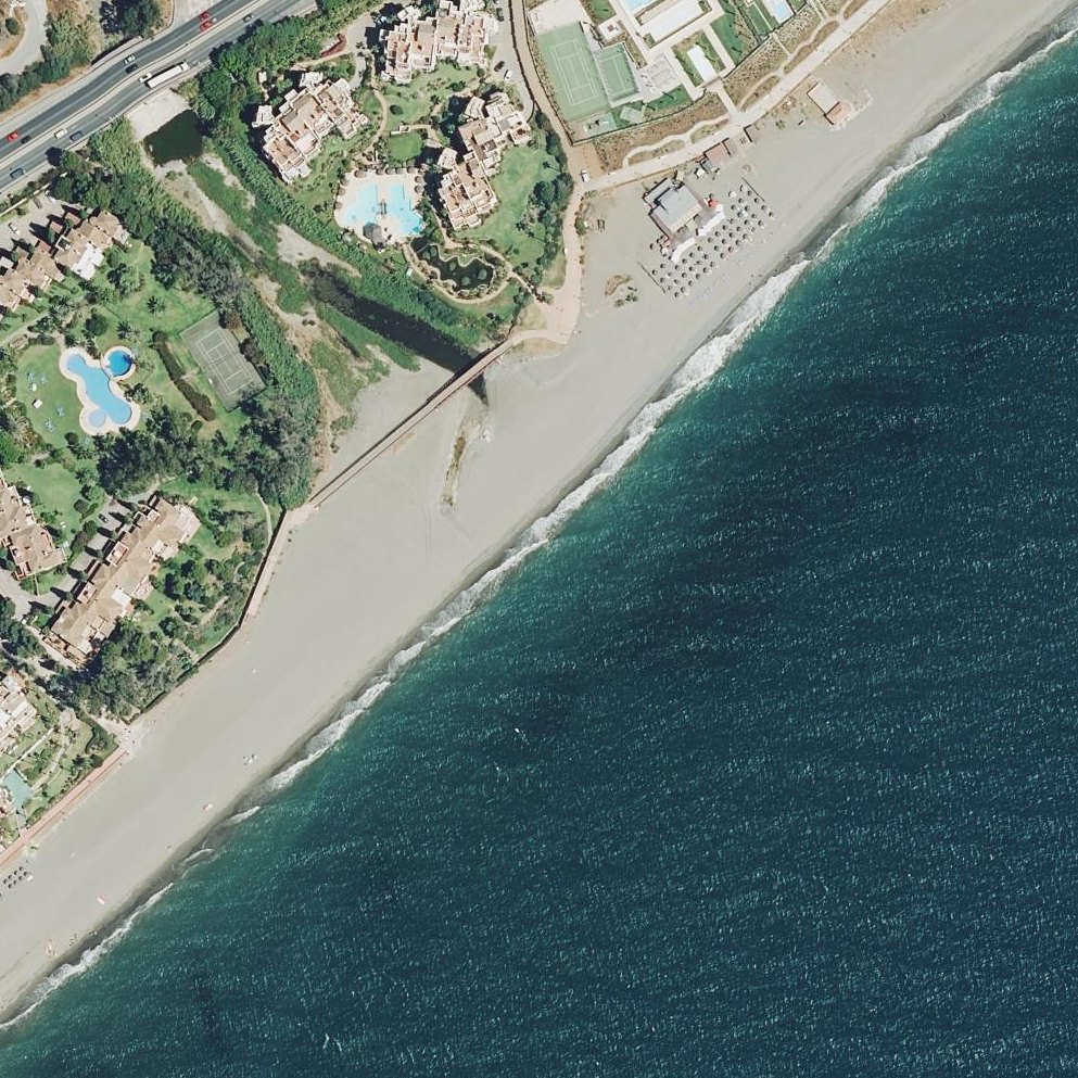 Aerial map of Playa del Castor