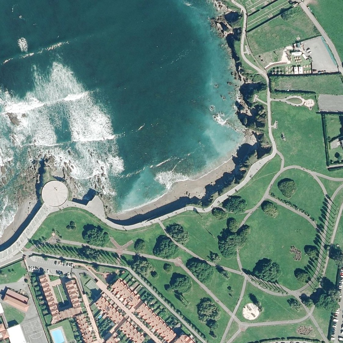 Aerial map of Playa del Cervigón
