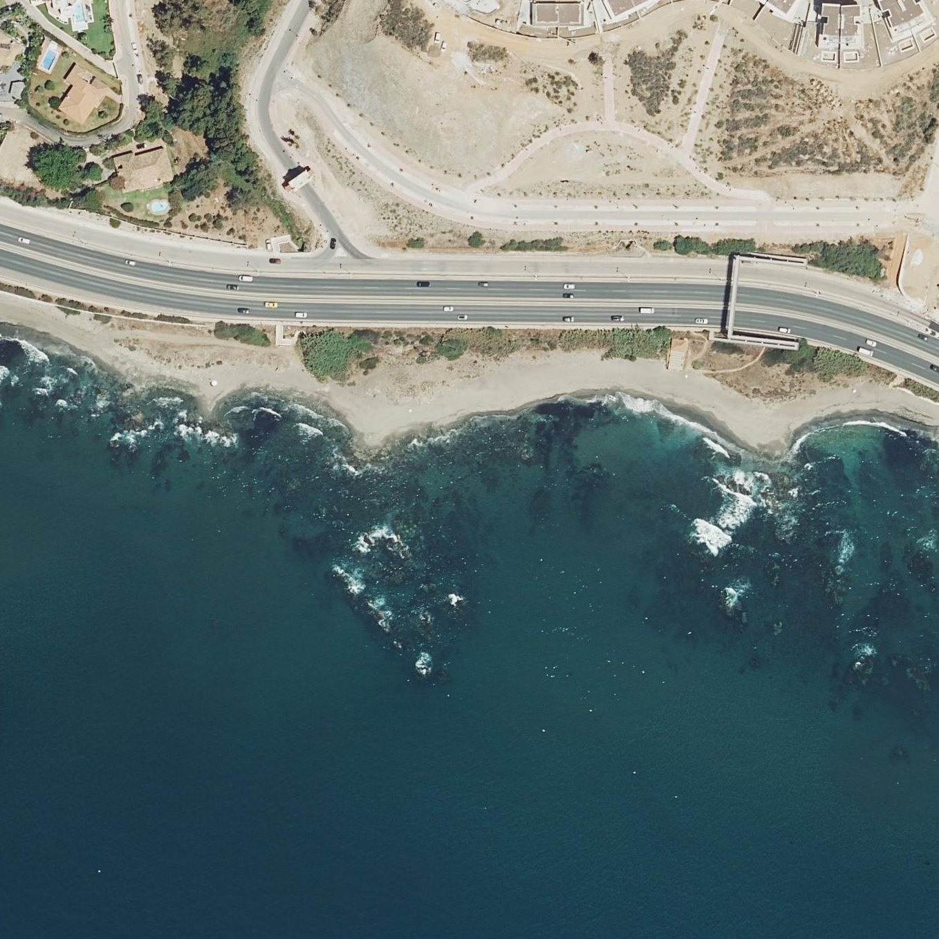 Aerial map of Playa del Chaparral