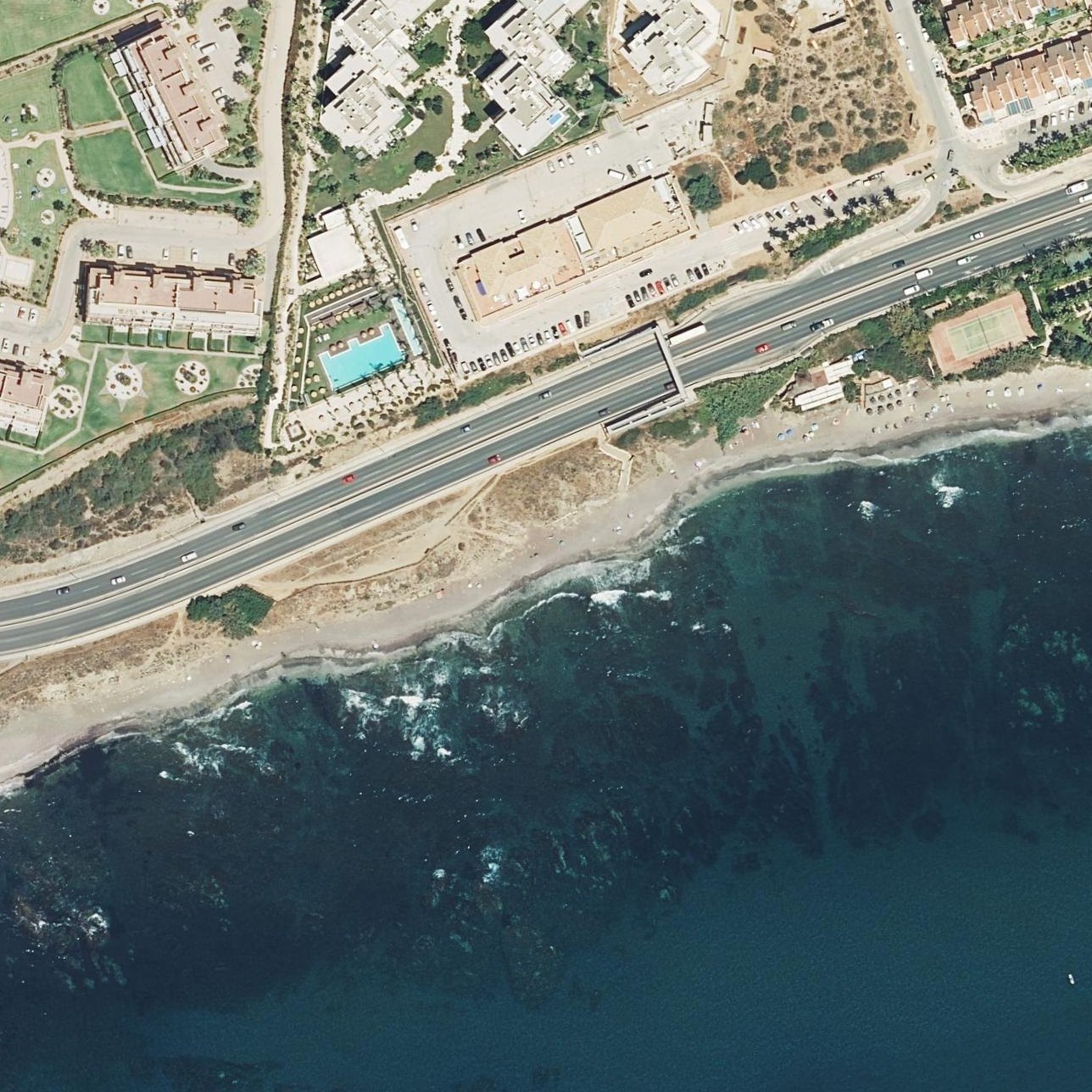 Aerial map of Playa del Charcón - Playa Marina
