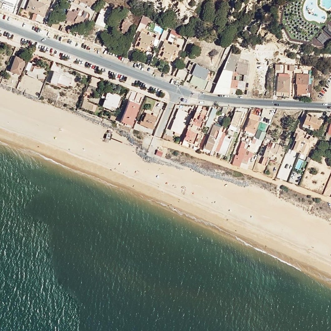 Aerial map of Playa del Cine
