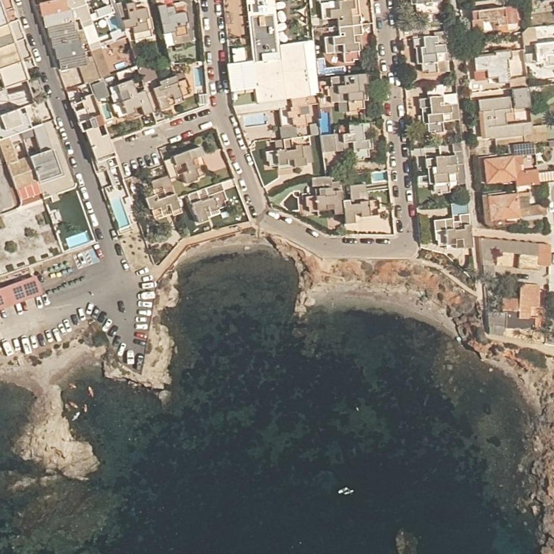 Aerial map of Playa del Cura