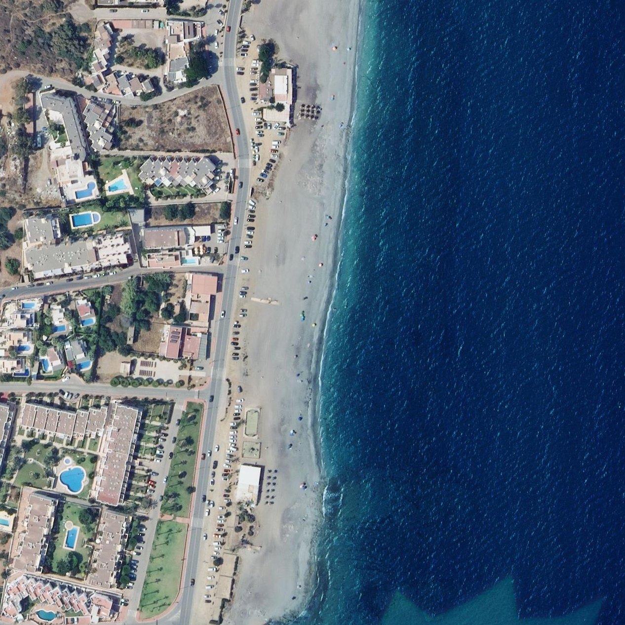 Aerial map of Playa del Descargador