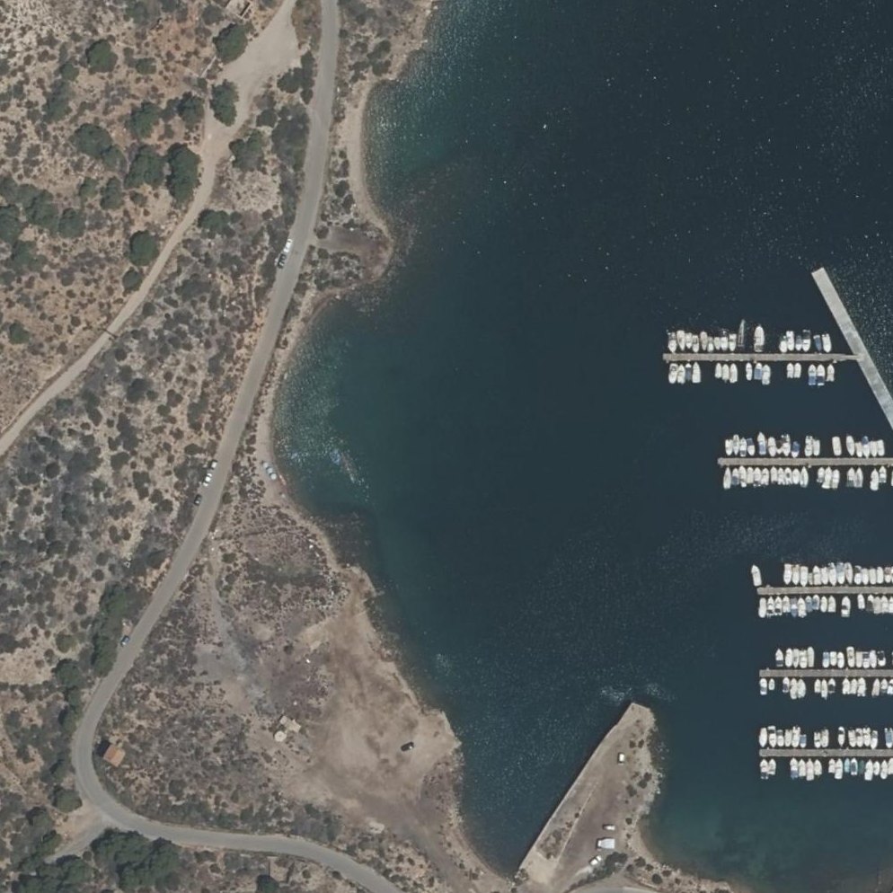 Aerial map of Playa del Espalmador