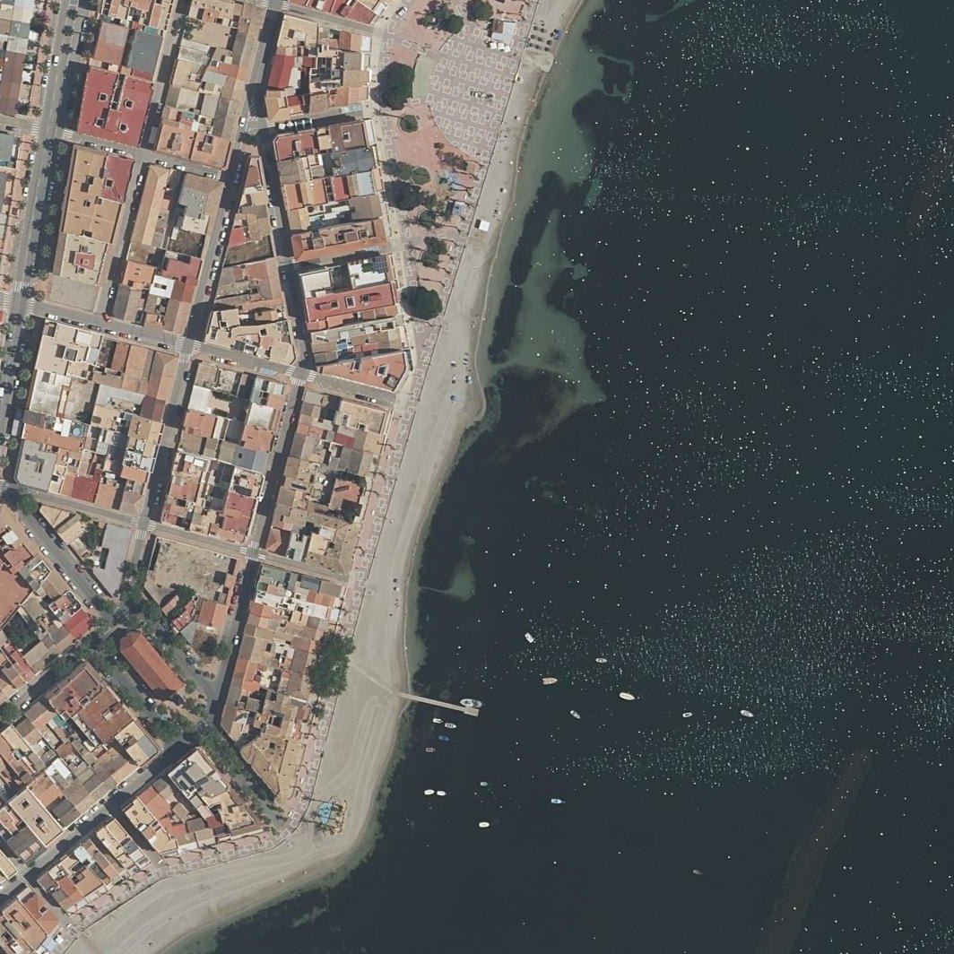 Aerial map of Playa del Espejo