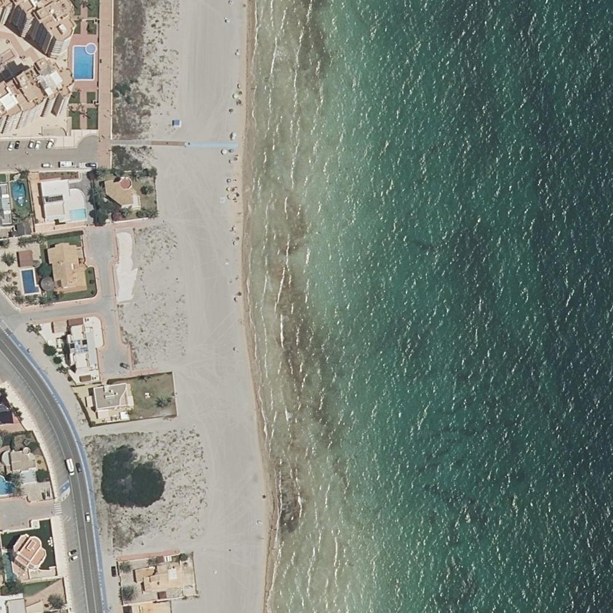 Aerial map of Playa del Estacio