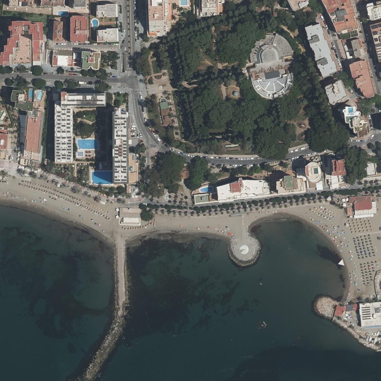 Aerial map of Playa del Faro