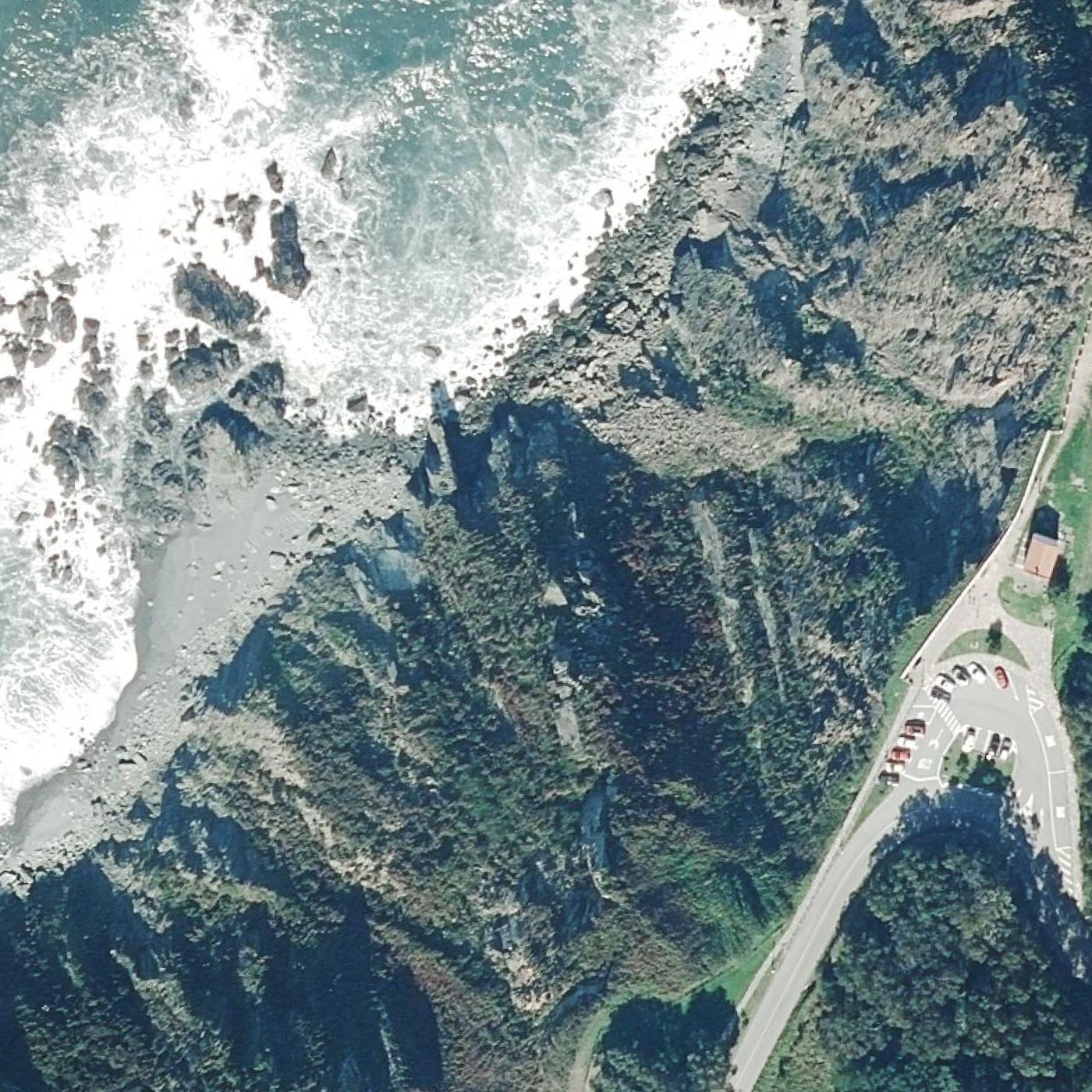 Aerial map of Playa del Garruncho