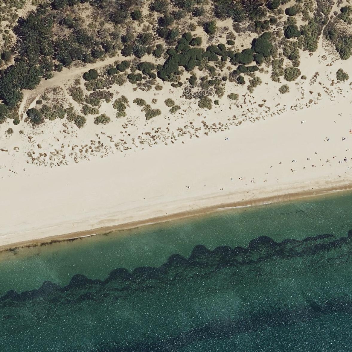 Aerial map of Playa del Hoyo
