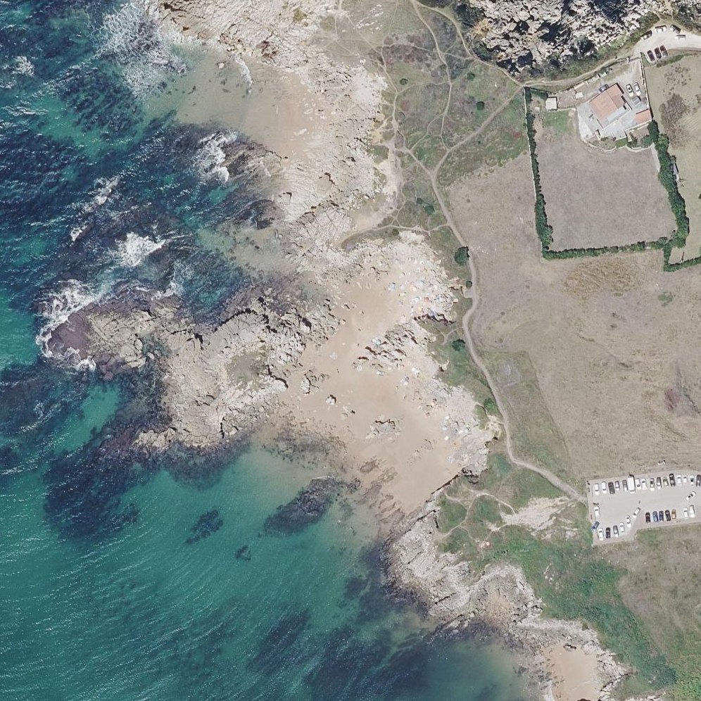 Aerial map of Playa del Huevo Frito