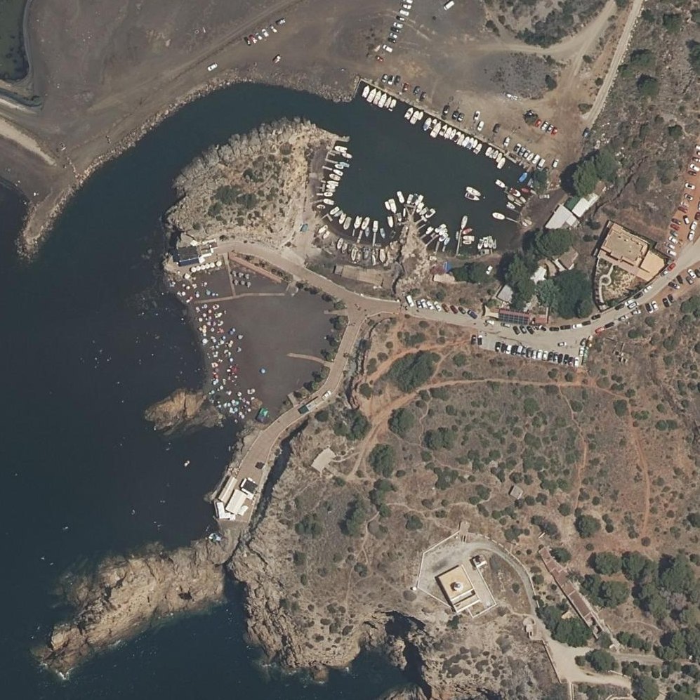 Aerial map of Playa del Lastre