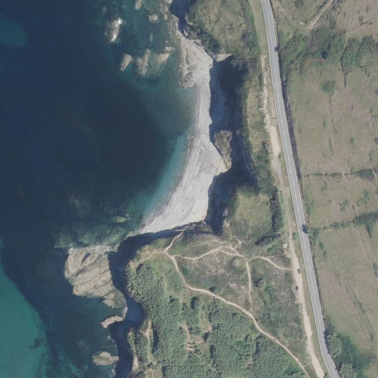Aerial map of Playa del Lastron