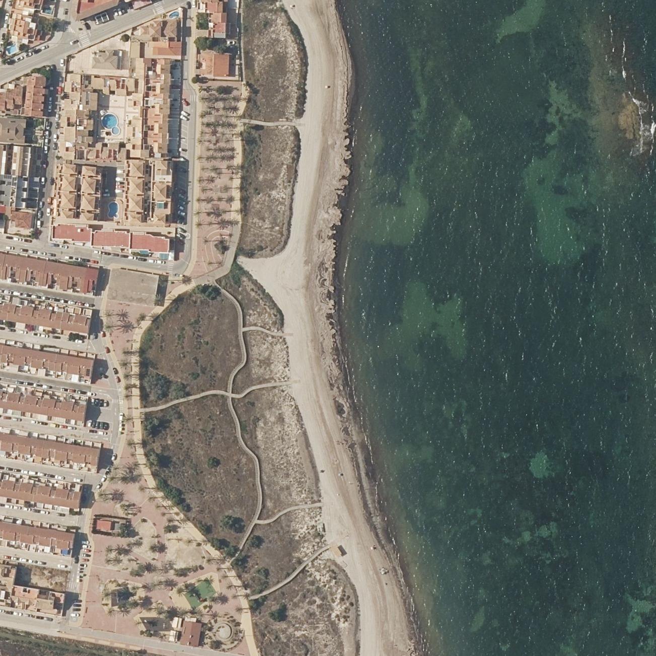 Aerial map of Playa del Mojón