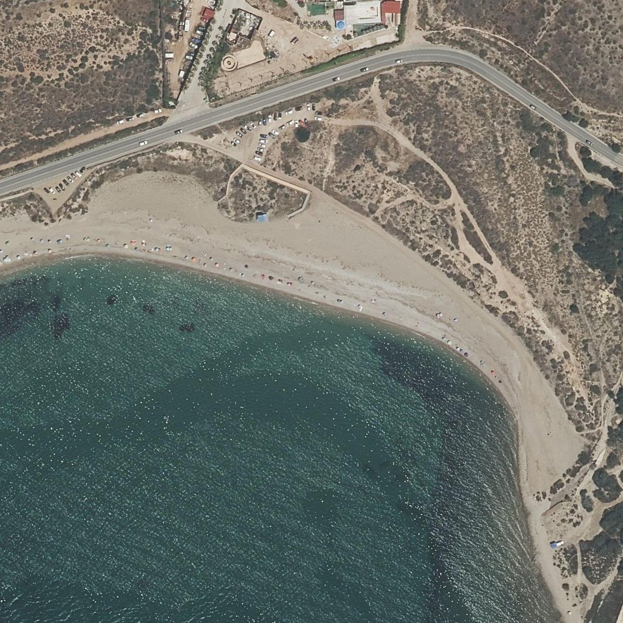 Aerial map of Playa del Mojón