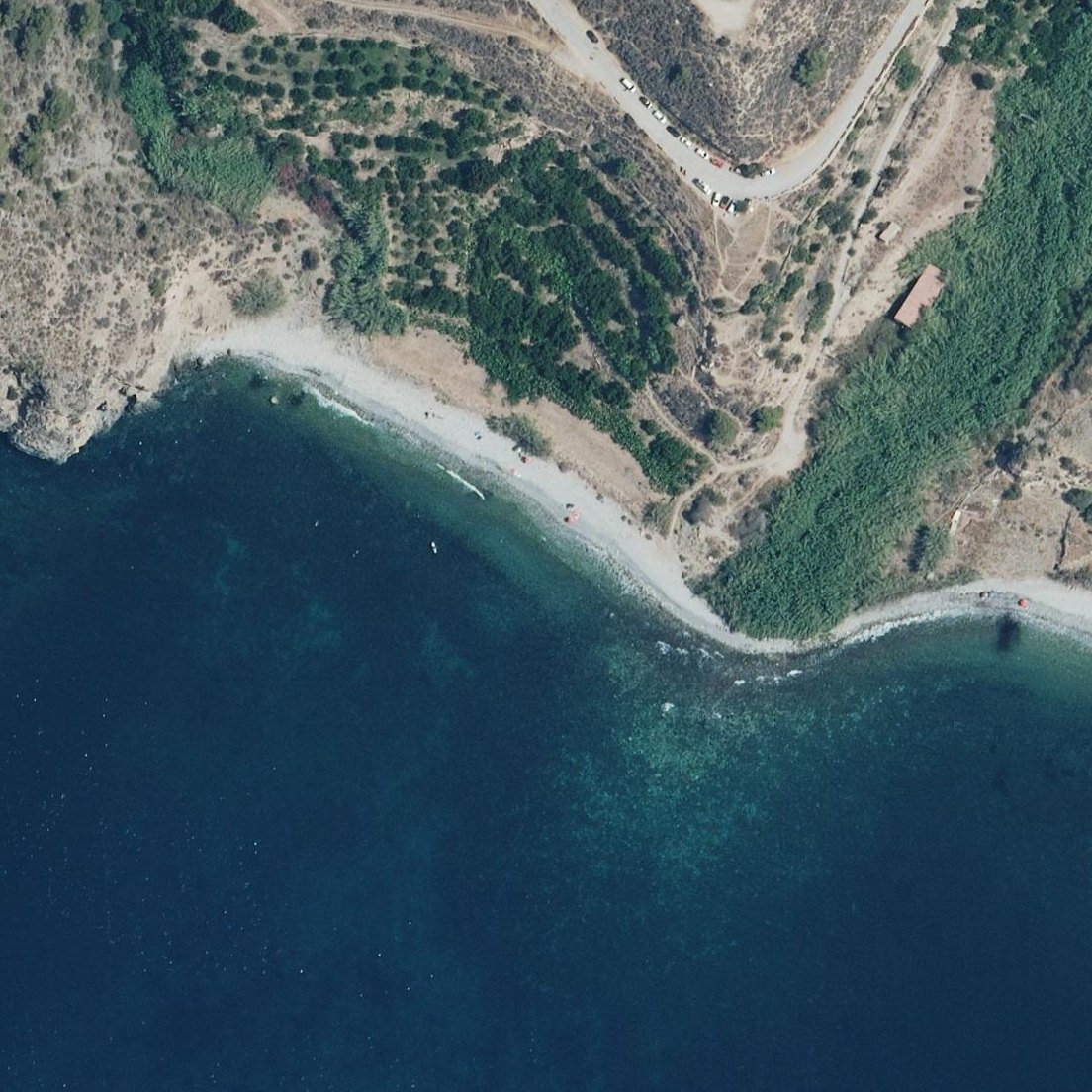 Aerial map of Playa del Molino de Papel