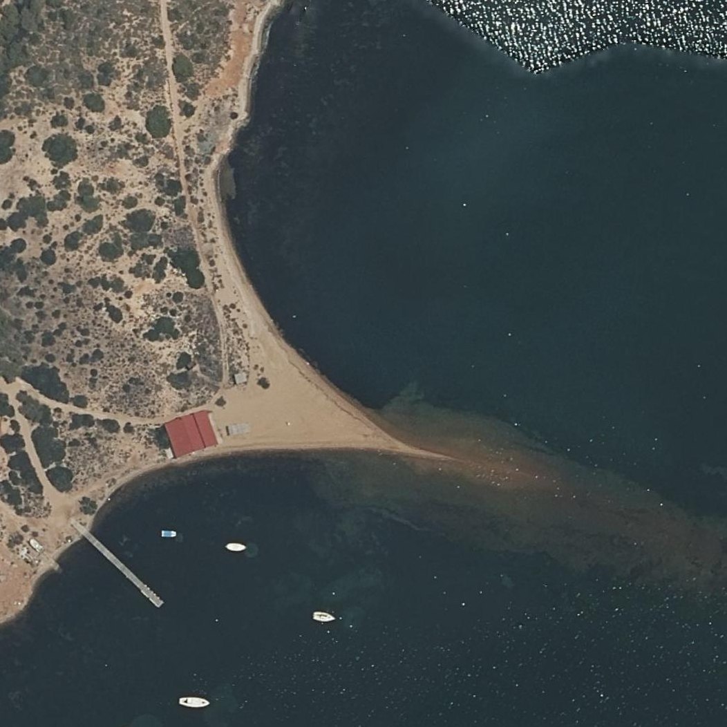 Aerial map of Playa del Muelle